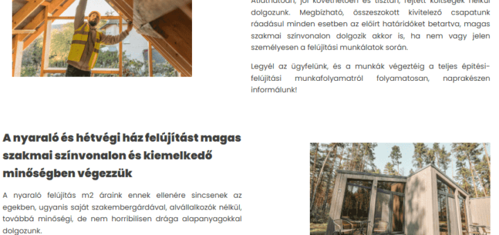 Balatoni nyaraló felújítás